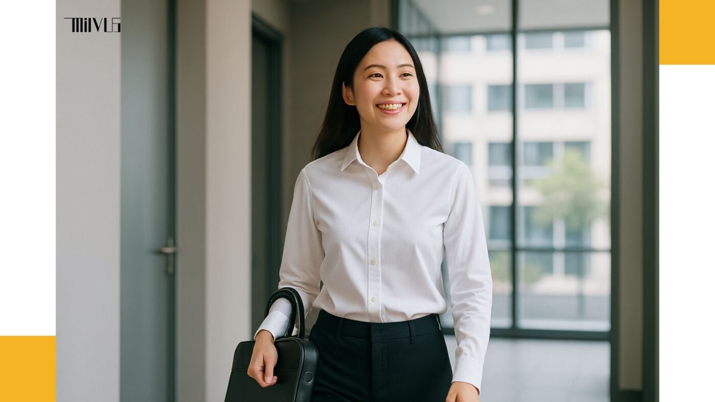 Áo sơ mi trắng cho người mới đi làm
