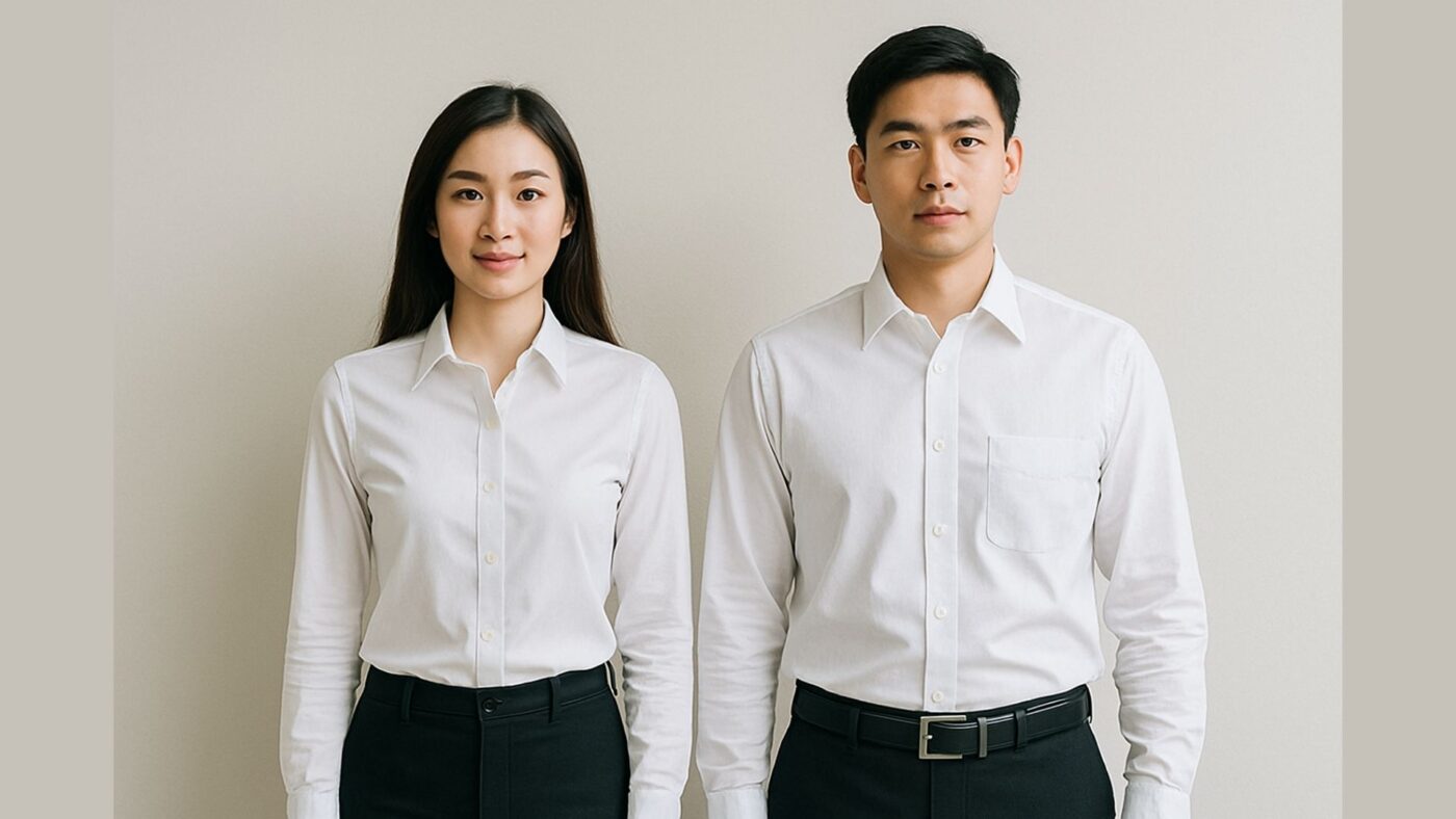 Áo sơ mi trắng cho người mới đi làm