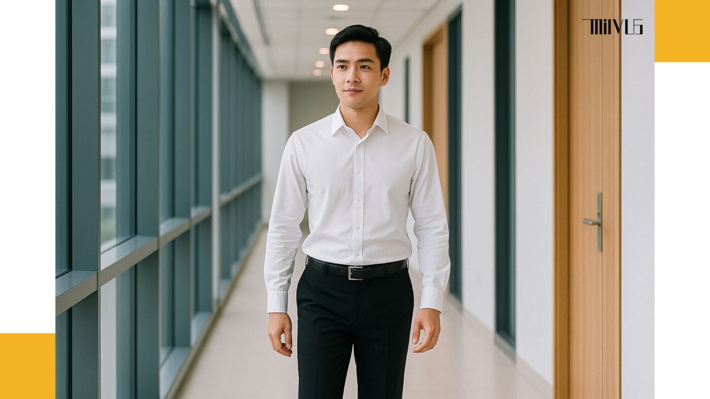 Áo sơ mi trắng cho người mới đi làm