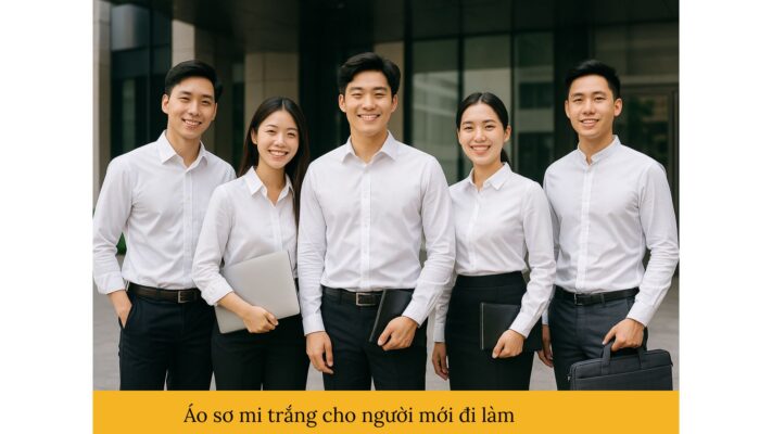 Áo sơ mi trắng cho người mới đi làm