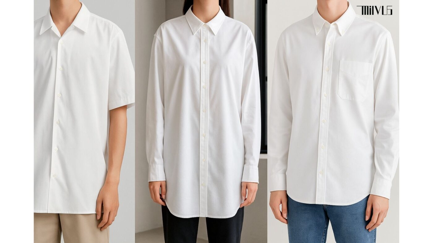 Áo sơ mi trắng cho người thích mặc sơ mi oversize