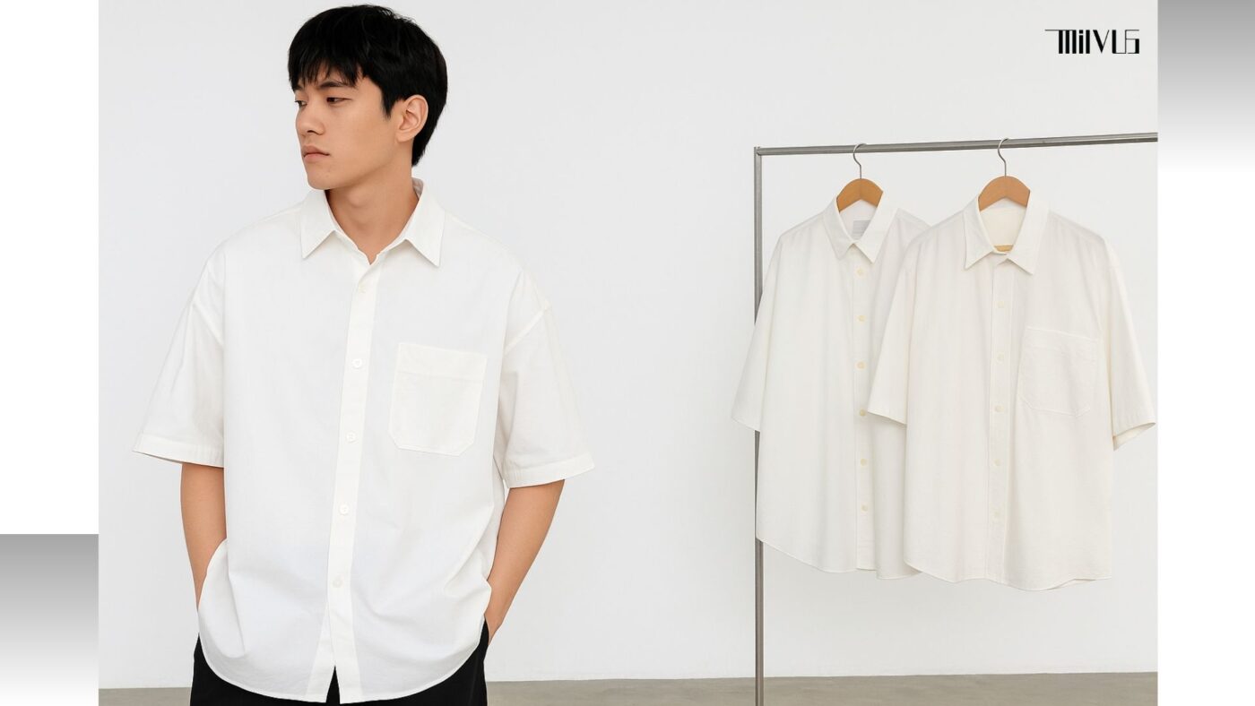 Áo sơ mi trắng cho người thích mặc sơ mi oversize