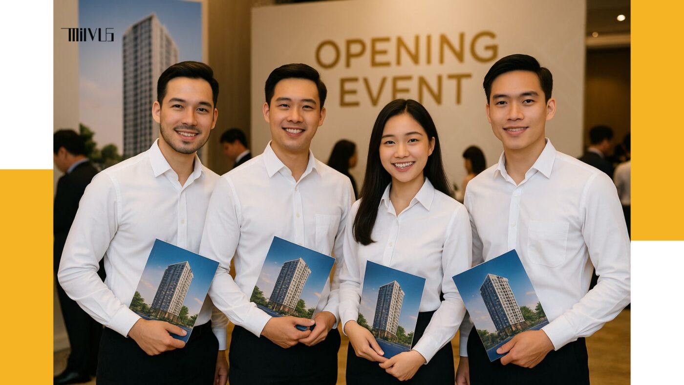 Áo sơ mi trắng cho nhân viên sale bất động sản