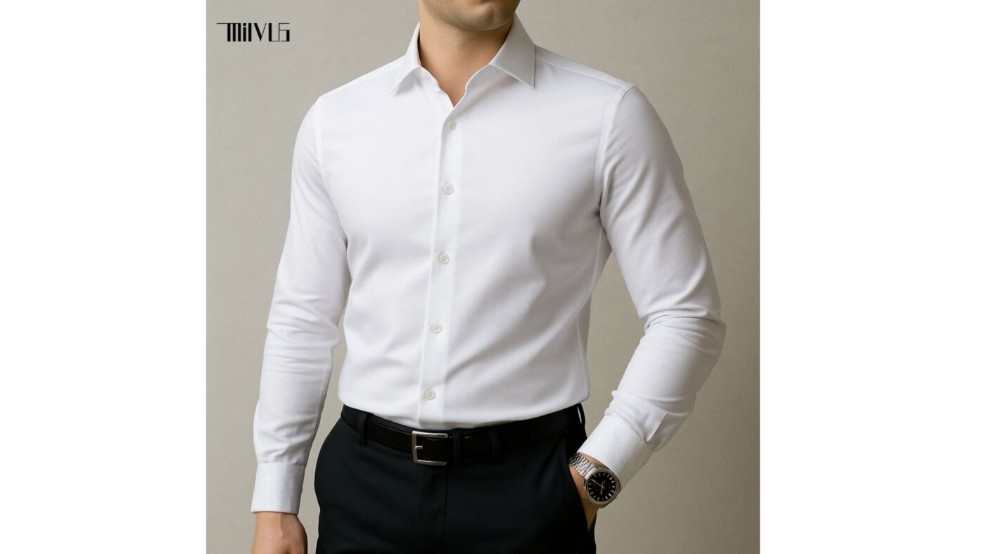 Áo sơ mi trắng cho nhân viên sale bất động sản