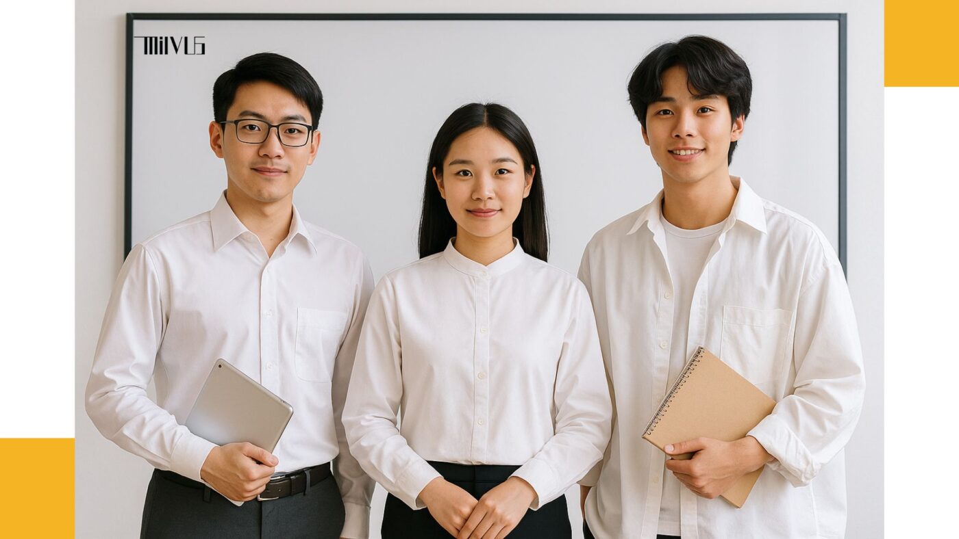 Áo sơ mi trắng cho sinh viên đại học