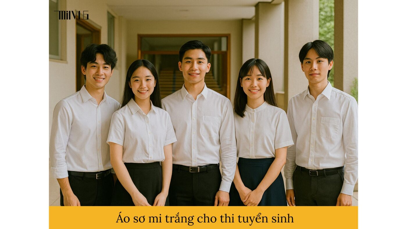 Áo sơ mi trắng cho thí sinh thi tuyển