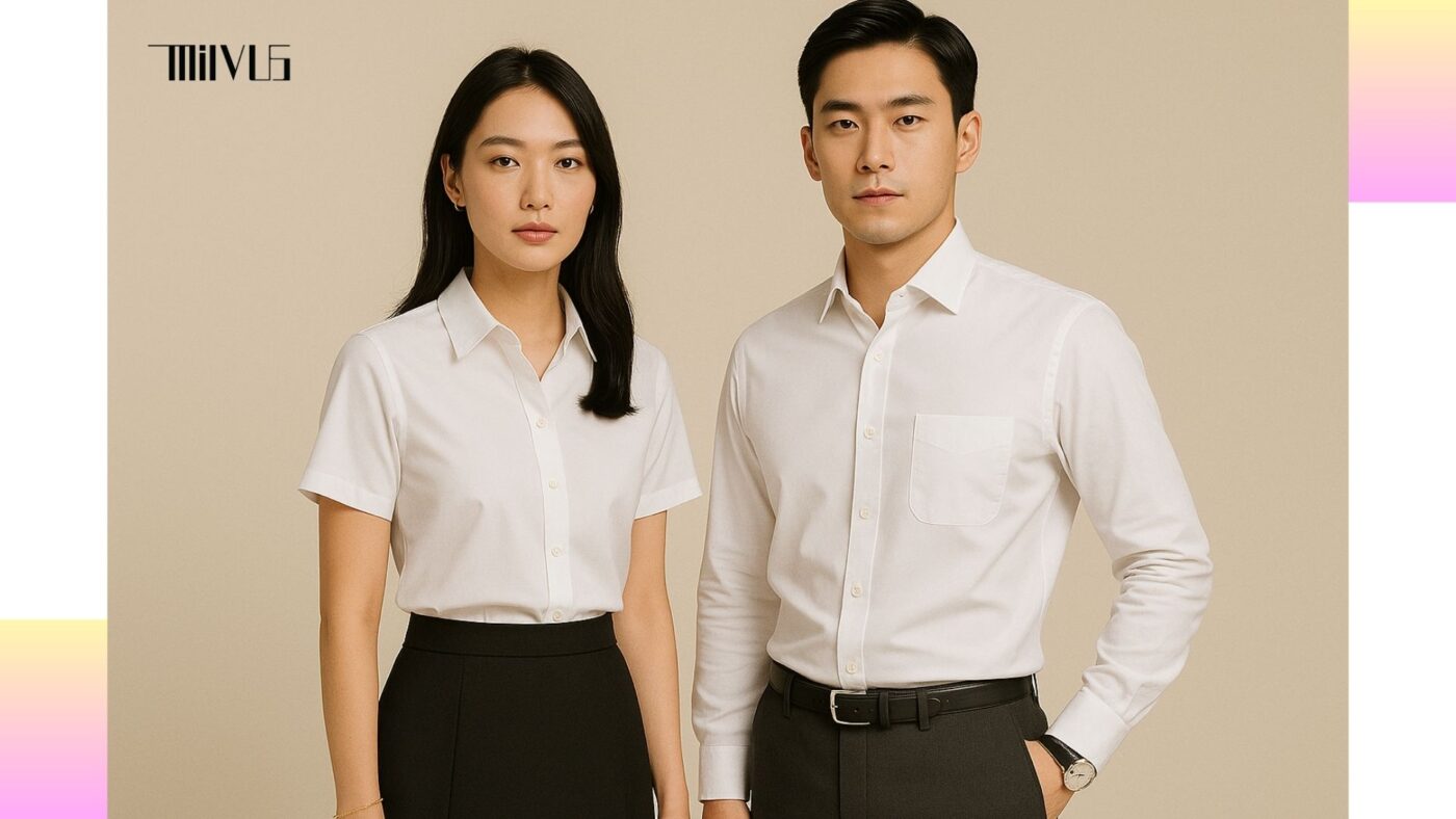 Áo sơ mi trắng cho thiếu niên
