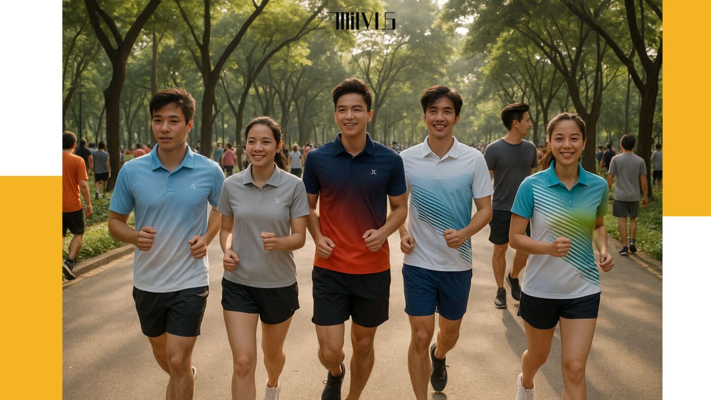 Áo thun thể thao cho người tập buổi sáng