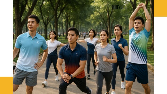 Áo thun thể thao cho người tập buổi sáng