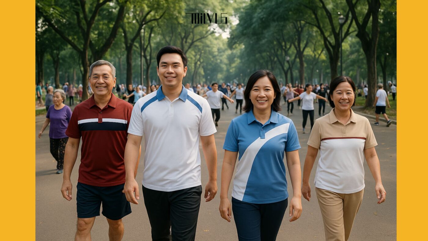 Áo thun thể thao cho người tập buổi sáng