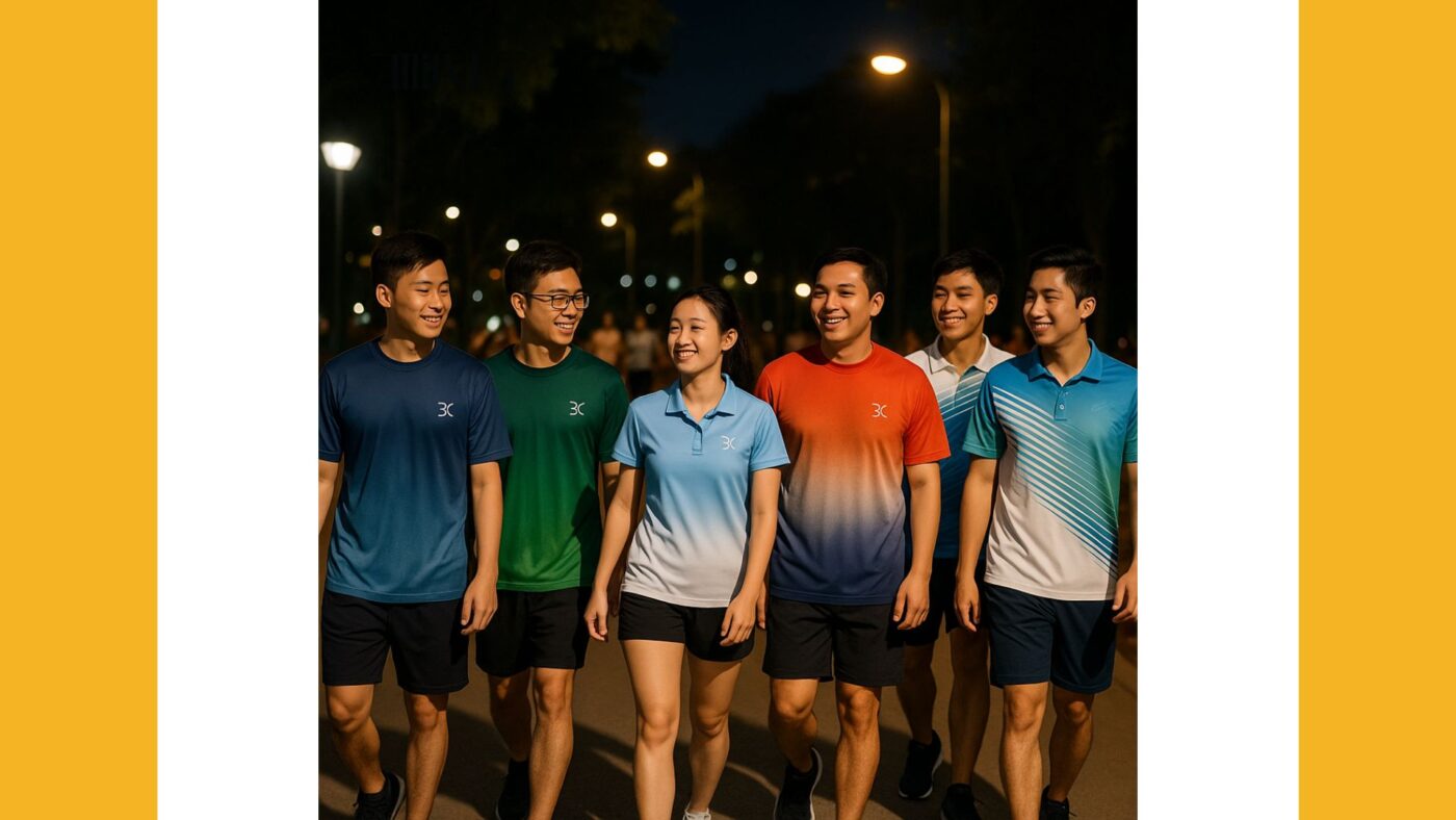 Áo thun thể thao cho người tập buổi tối