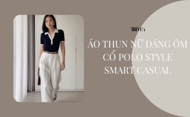 Áo Thun Nữ Cổ Polo Dáng Suông Mix Chân Váy
