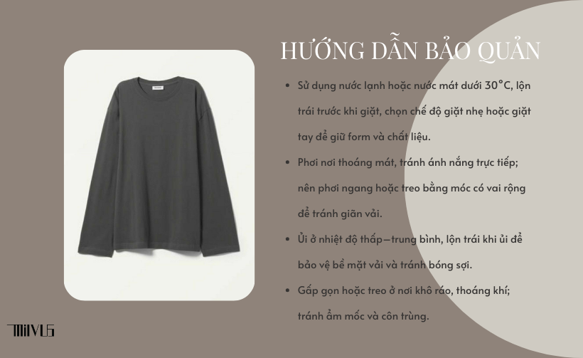 Áo Thun Nữ Dáng Oversized Tay Dài Đi Chơi