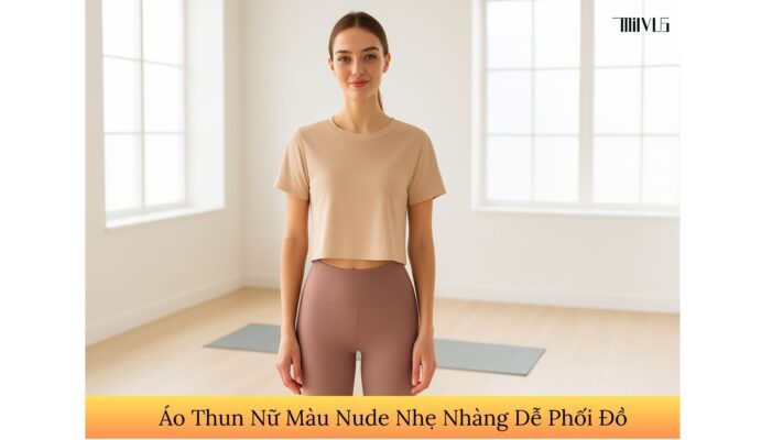 Áo Thun Nữ Màu Nude Nhẹ Nhàng Dễ Phối Đồ