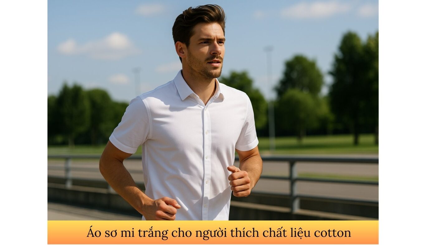 Áo sơ mi trắng cho người thích chất liệu cotton