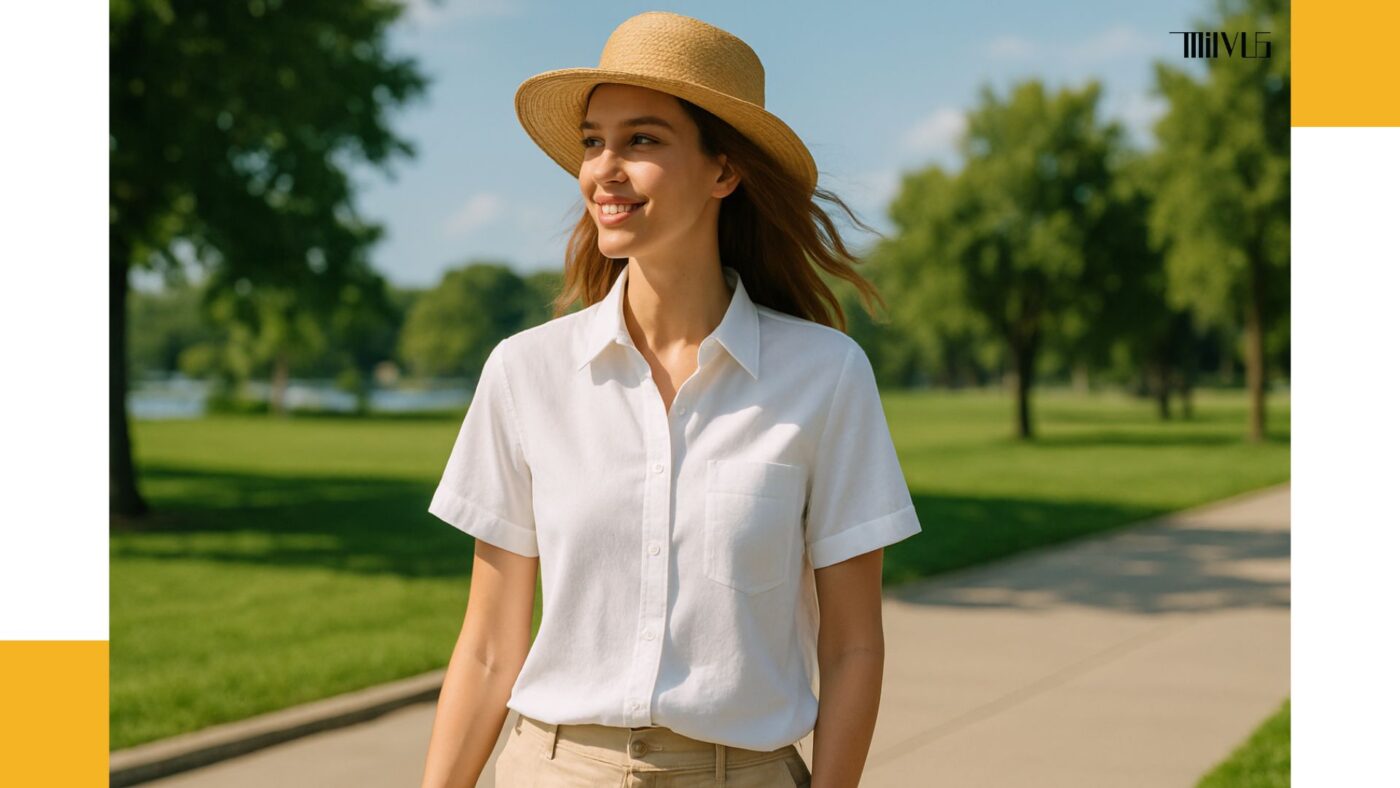 Áo sơ mi trắng cho người thích vải kate