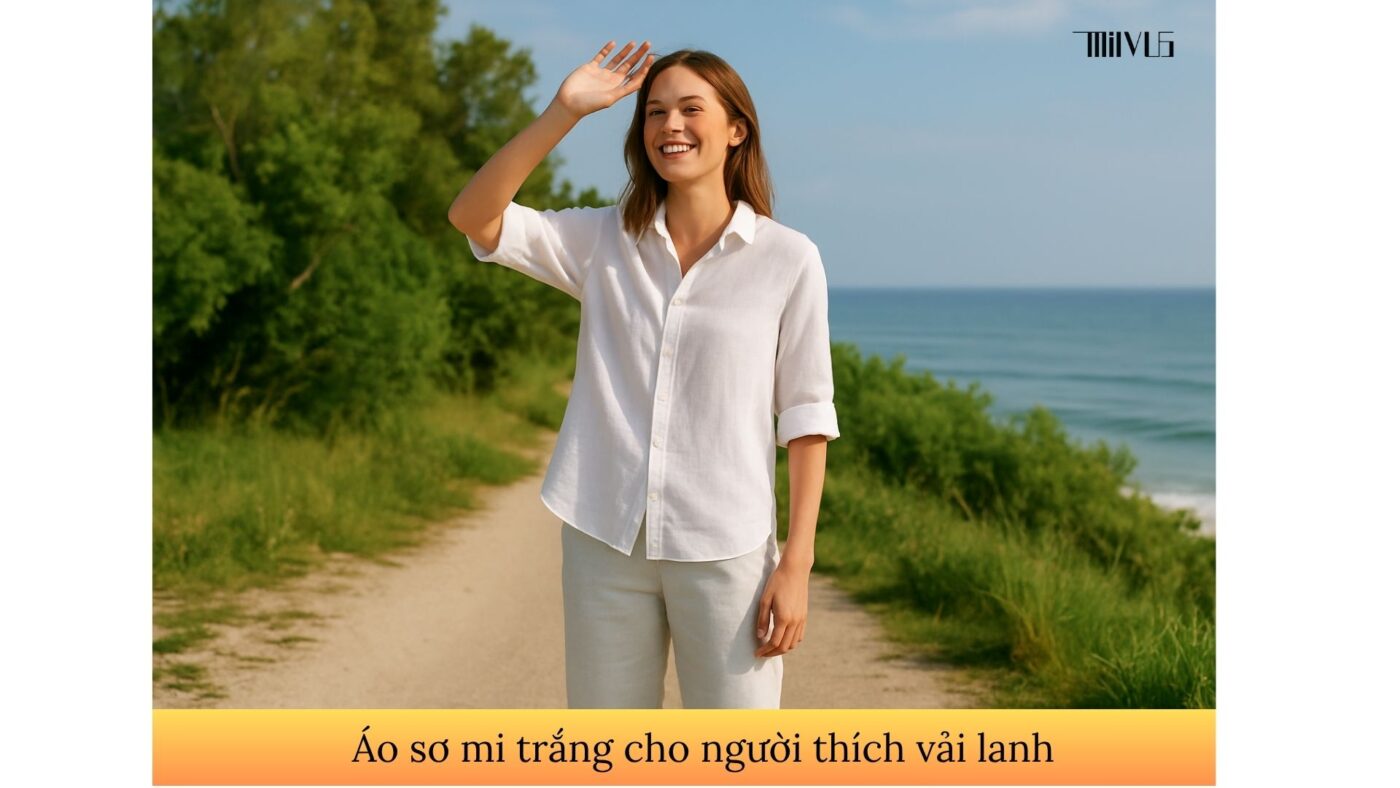 Áo sơ mi trắng cho người thích vải lanh