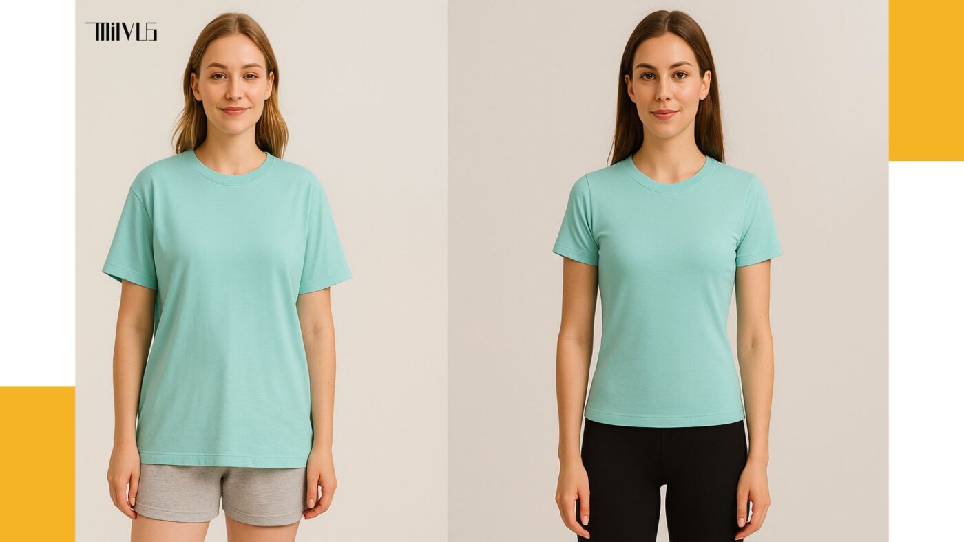Áo thun nữ màu xanh Pastel nhẹ nhàng trẻ trung
