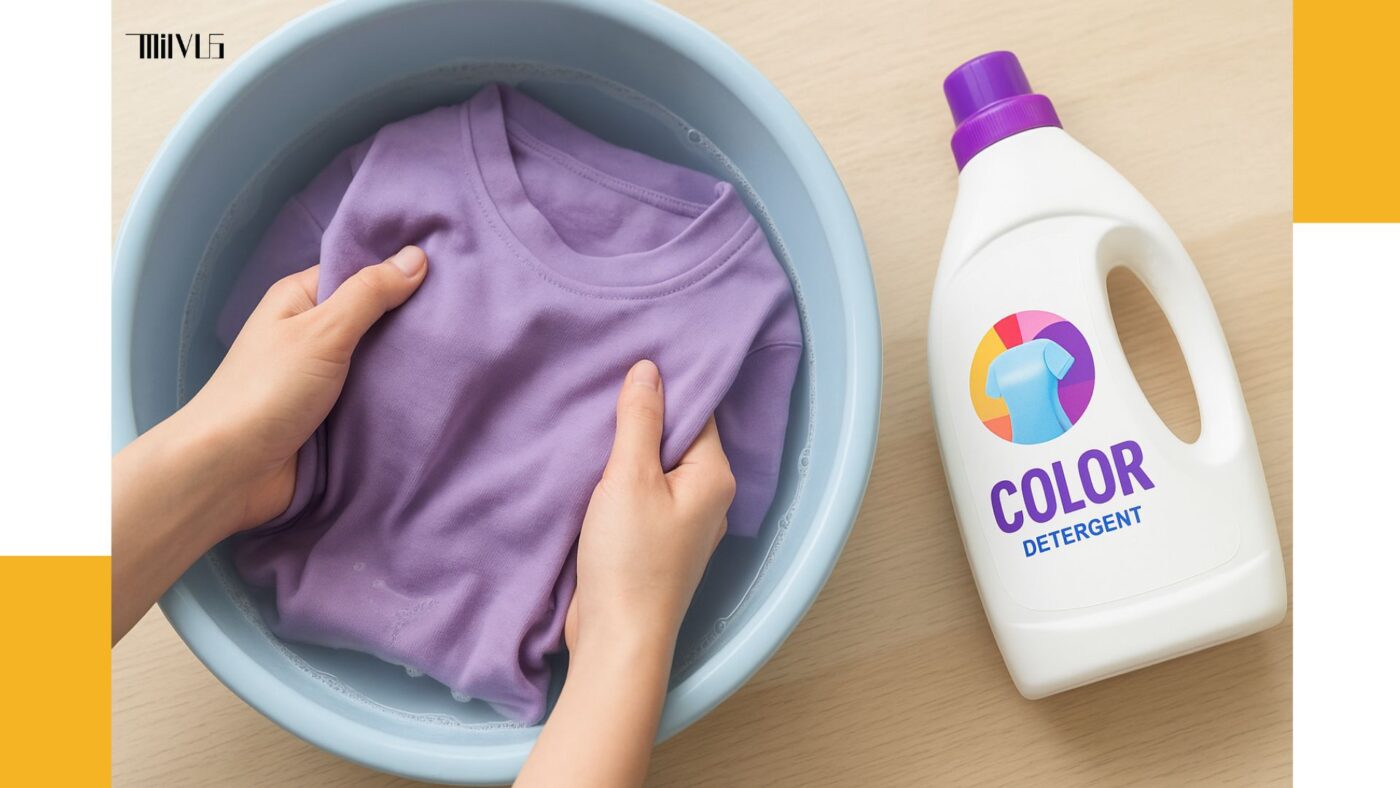 Áo thun nữ tay ngắn màu tím pastel dịu dàng