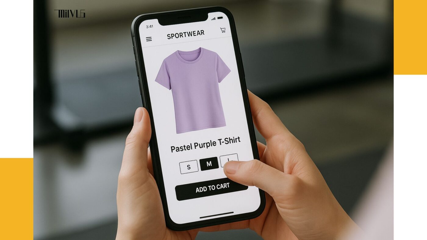 Áo thun nữ tay ngắn màu tím pastel dịu dàng