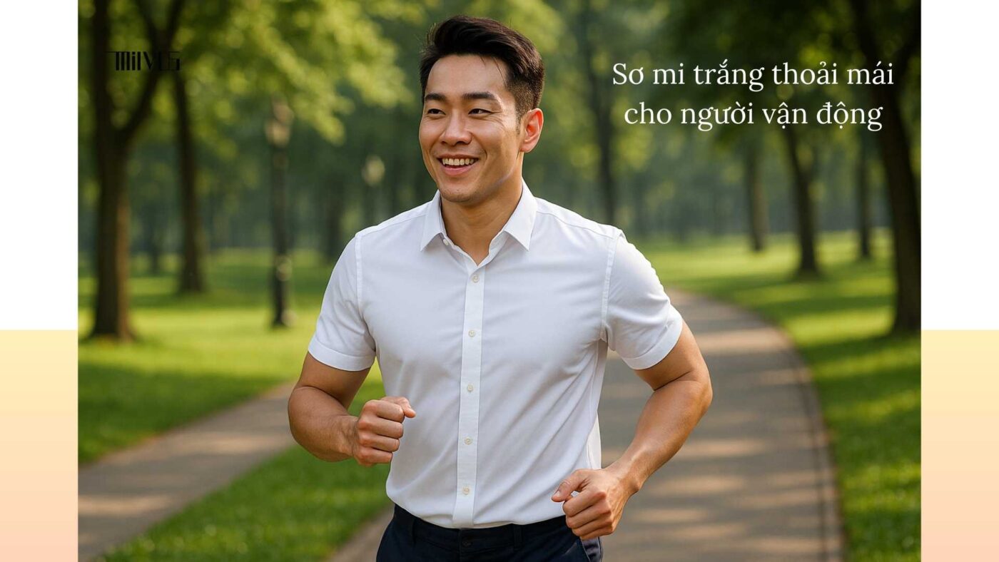 Áo sơ mi trắng cho người thích mặc sơ mi không nóng – thoải mái khi vận động ngoài trời