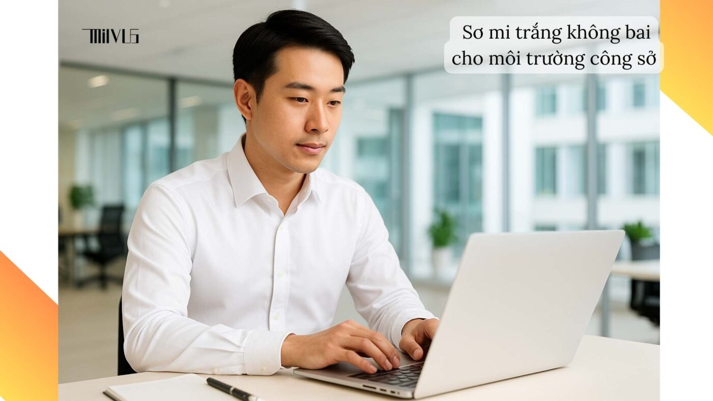 Áo sơ mi trắng cho người mặc nhiều lần không bai – lịch sự, chuyên nghiệp trong công sở
