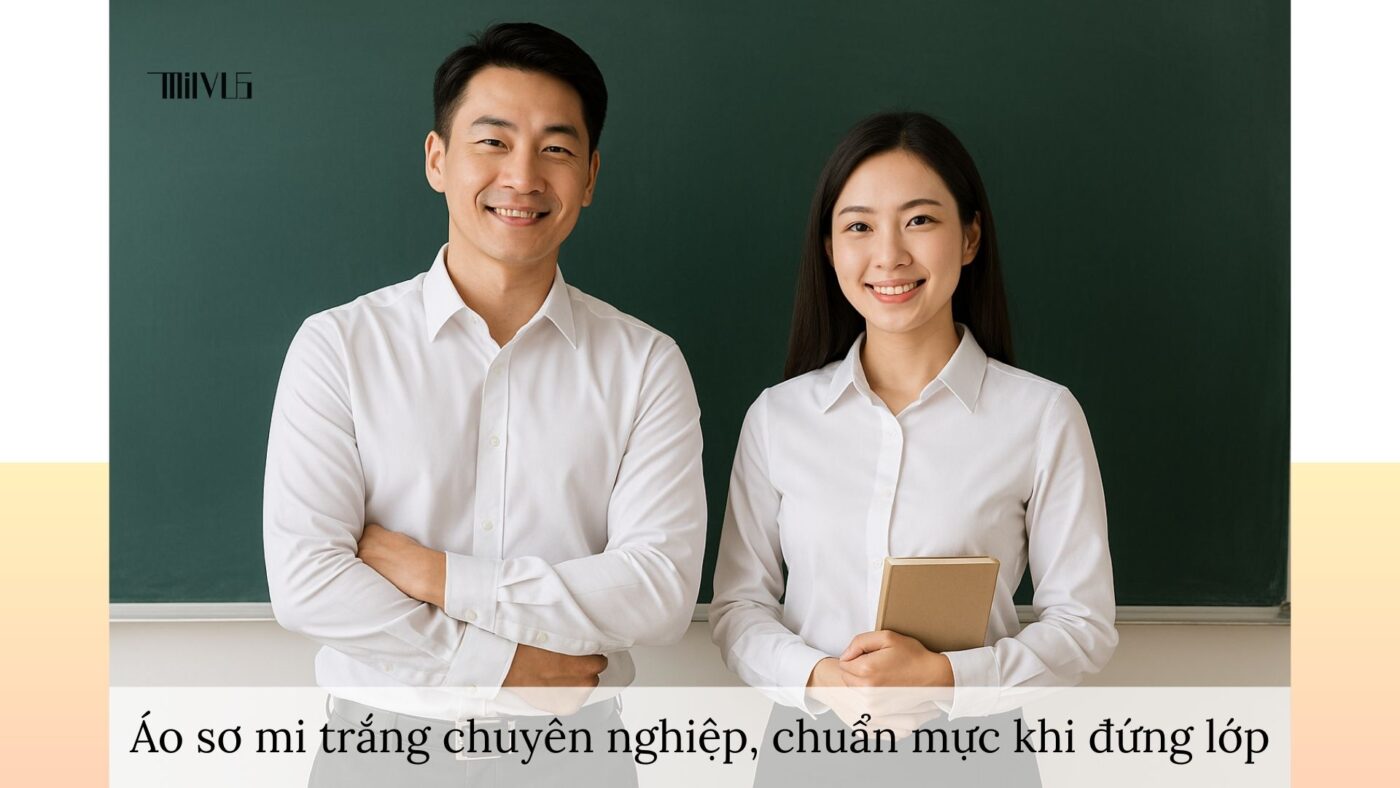 Áo sơ mi trắng cho giáo viên – chuyên nghiệp, chuẩn mực khi đứng lớp