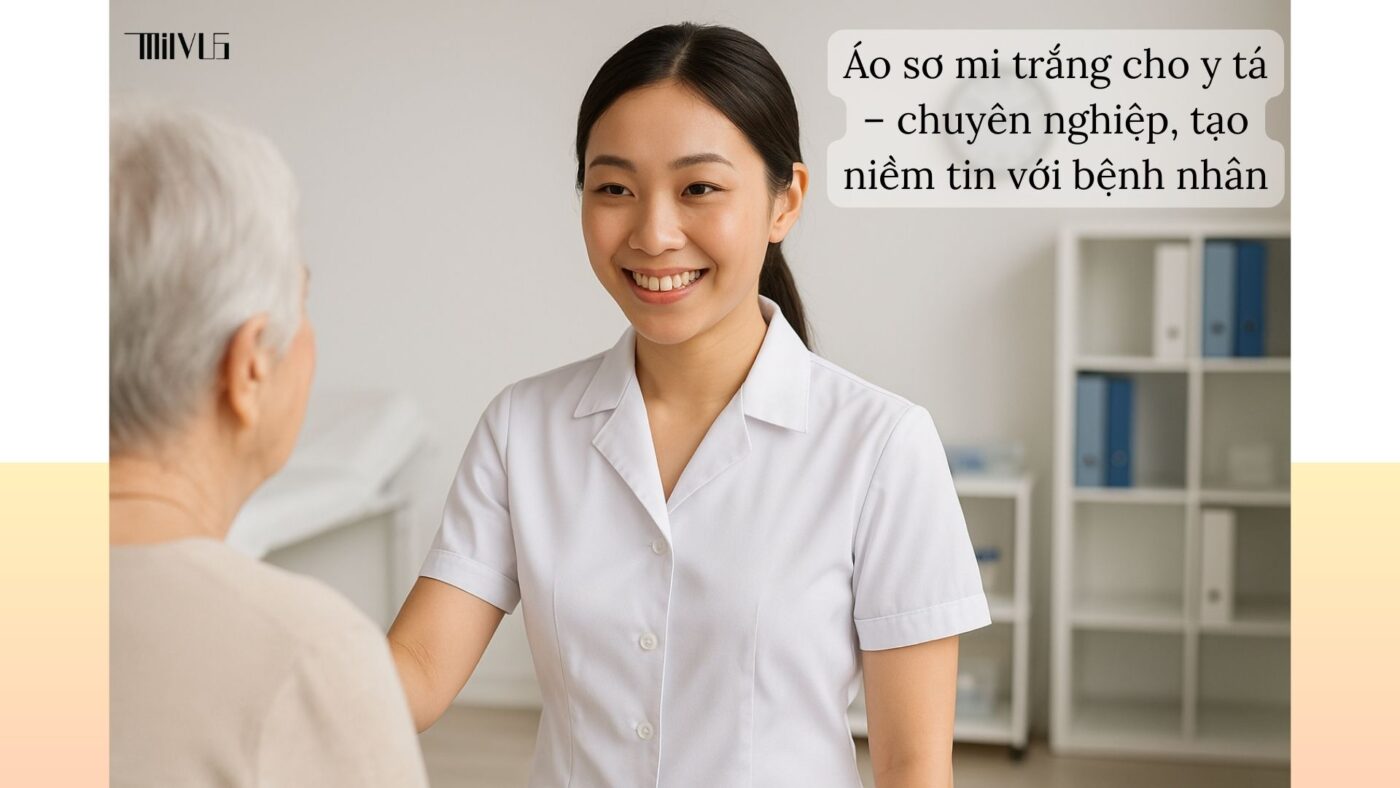 Áo sơ mi trắng cho y tá – chuyên nghiệp, tạo niềm tin với bệnh nhân