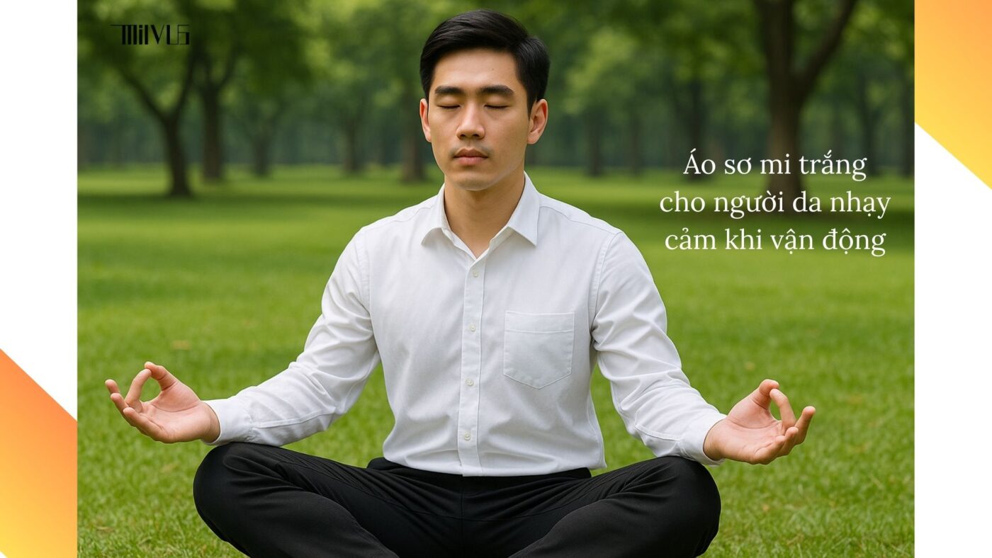 Áo sơ mi trắng cho người ghét vải thô ráp – an toàn cho da nhạy cảm khi vận động