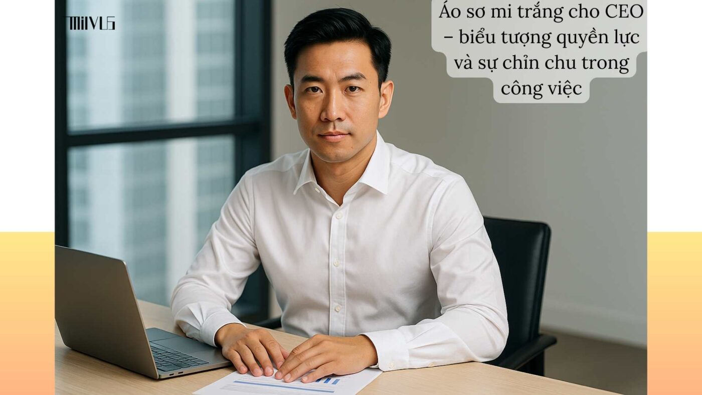 Áo sơ mi trắng cho CEO – biểu tượng quyền lực và sự chỉn chu trong công việc.