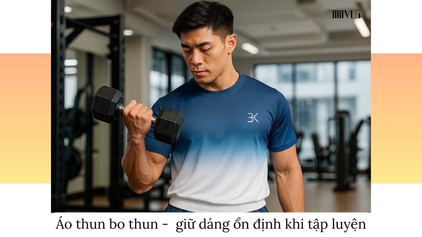 Áo thun thể thao cho người thích vạt áo bo thun