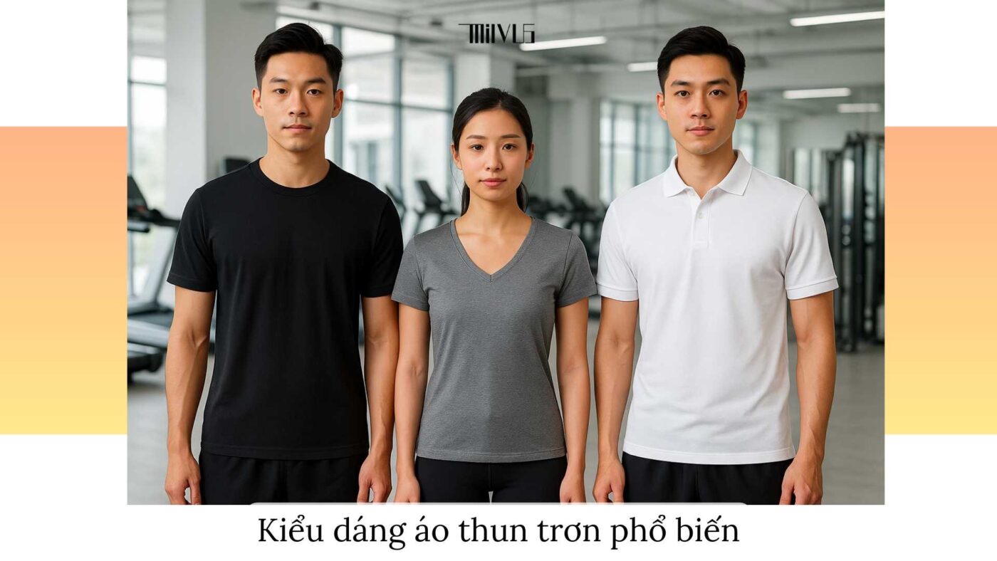 Áo thun thể thao cho người thích áo trơn