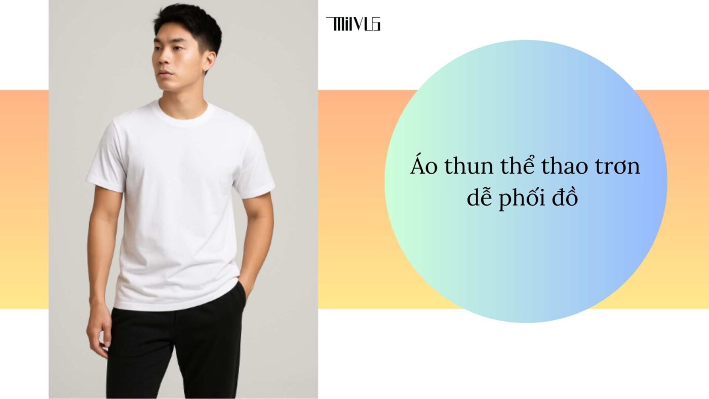 Áo thun thể thao cho người thích logo trước ngực