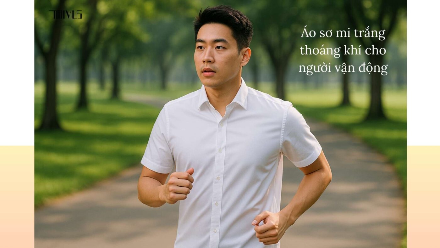 Áo sơ mi trắng cho người ghét vải dễ bám bụi – thoáng khí, dễ chịu khi vận động