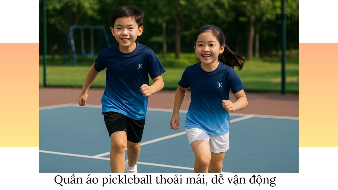 Quần áo pickleball cho trẻ em thoải mái dễ vận động
