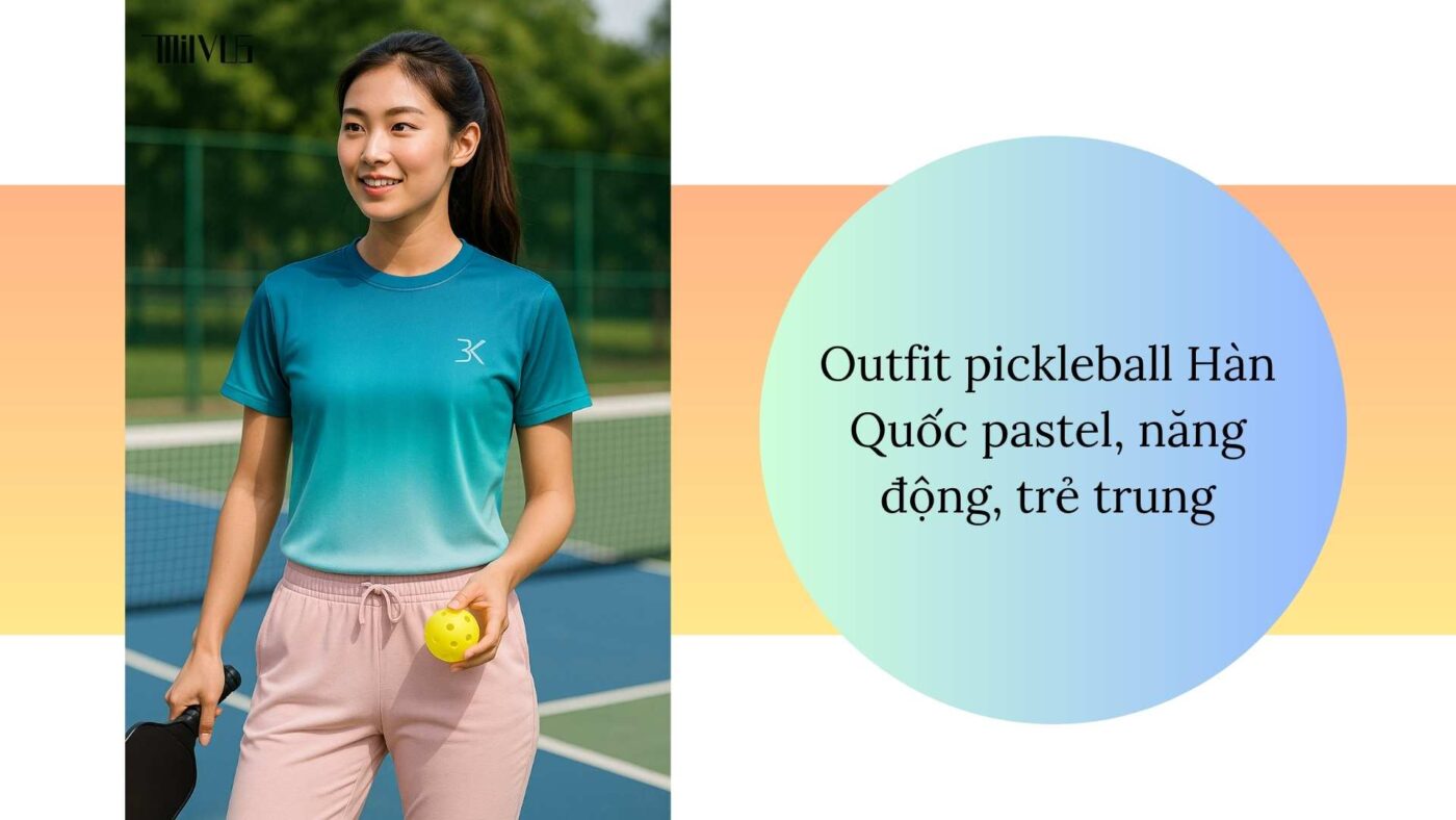 Trang phục pickleball cho người yêu thời trang Hàn Quốc