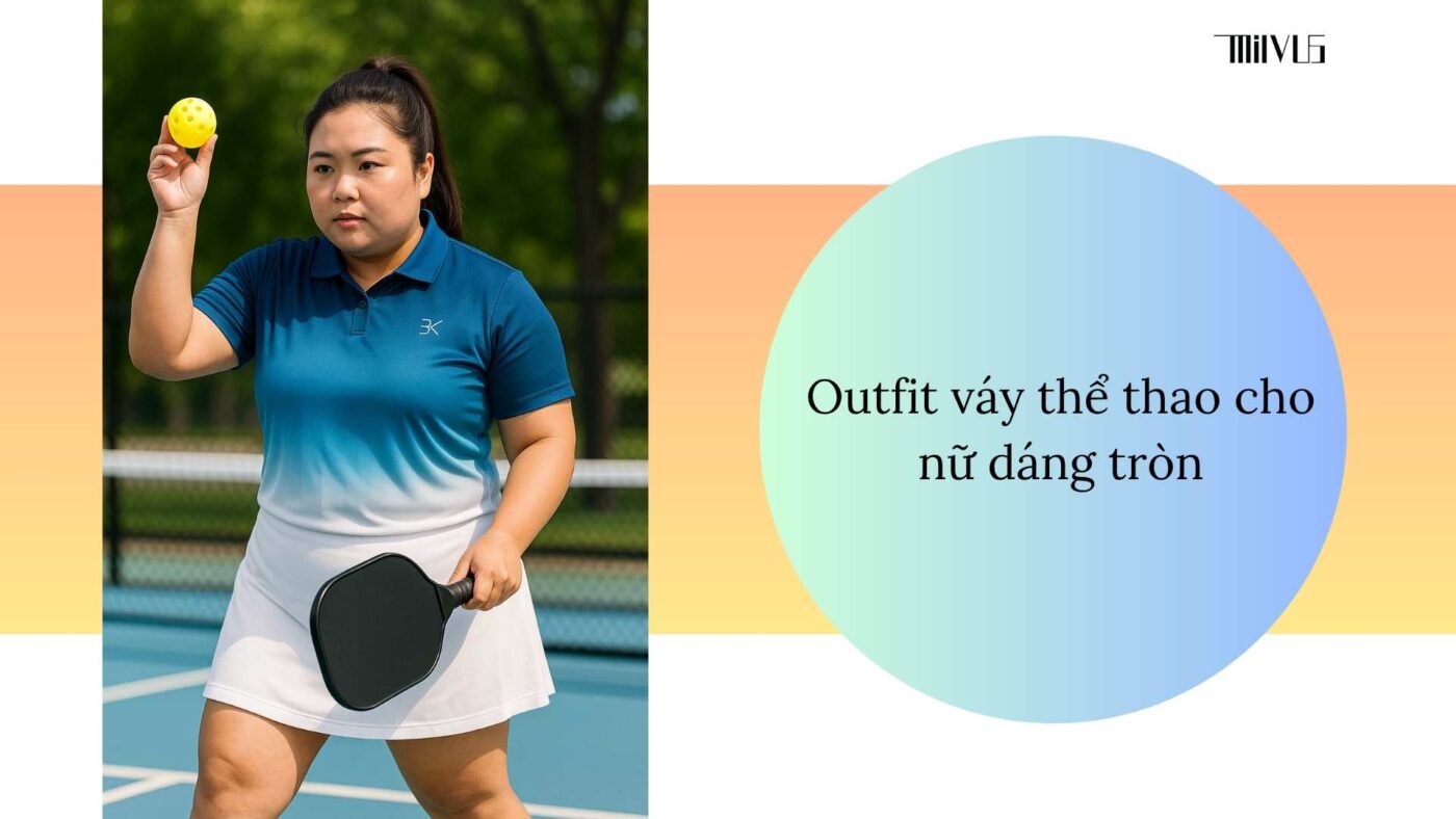 Outfit pickleball cho người dáng tròn trịa - thoải mái tự tin
