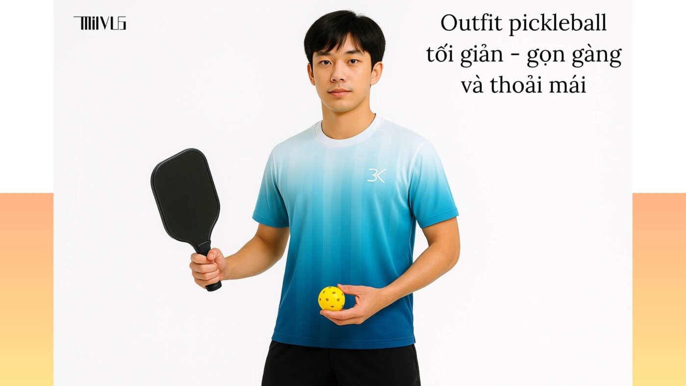 Outfit pickleball cho bạn trẻ yêu thích phong cách tối giản