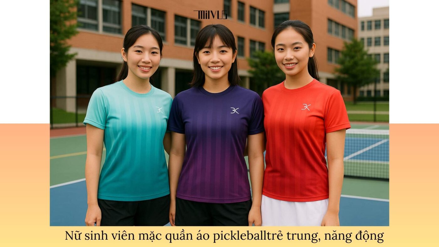 Quần áo pickleball cho nhóm sinh viên nữ năng động