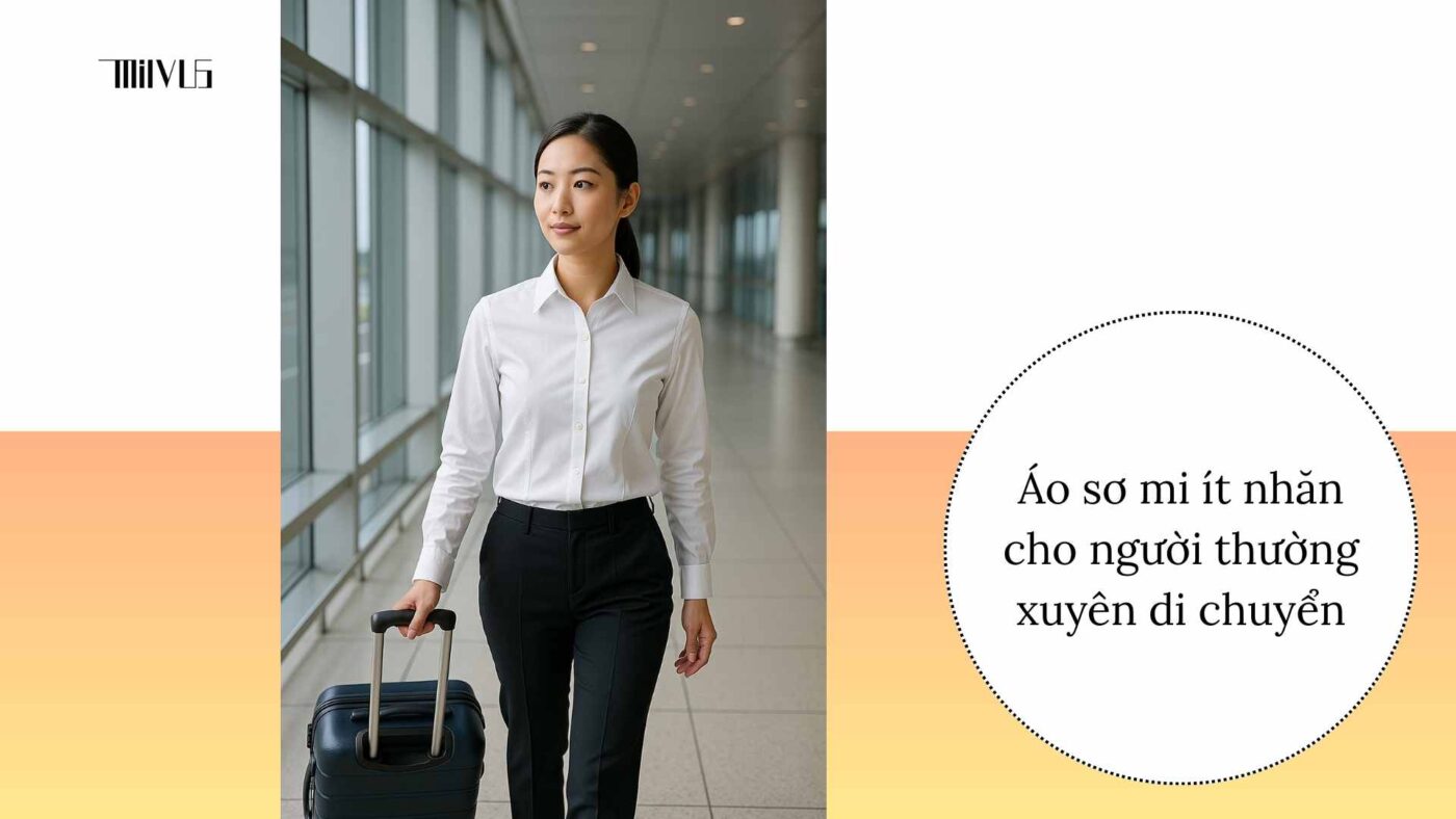 Áo sơ mi trắng cho người cần áo sơ mi trắng ít nhăn – tiện lợi khi đi công tác xa.