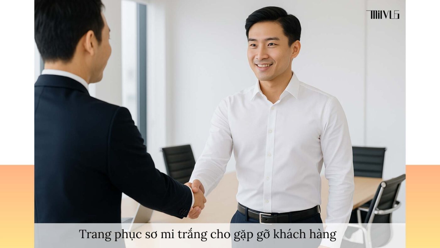 Áo sơ mi trắng cho người mặc nhiều lần không bai – tạo ấn tượng chuyên nghiệp khi gặp khách hàng