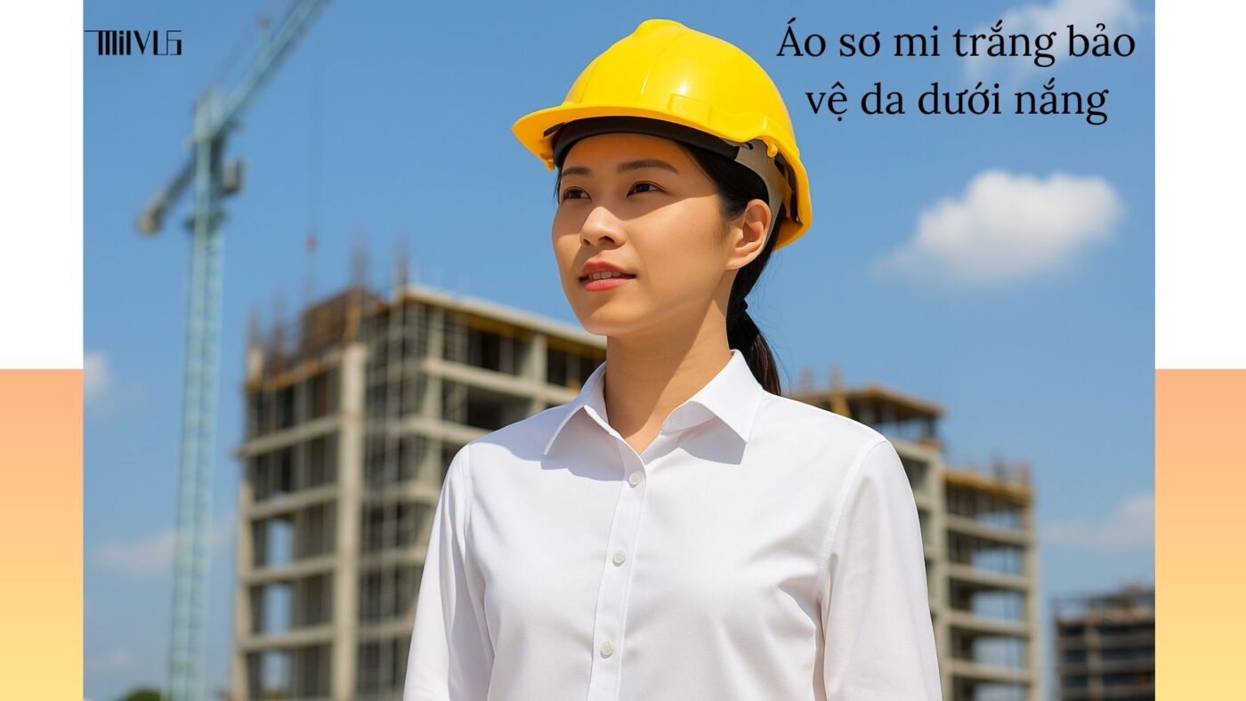 Áo sơ mi trắng cho kỹ sư – bảo vệ da, thoáng mát khi làm việc ngoài trời
