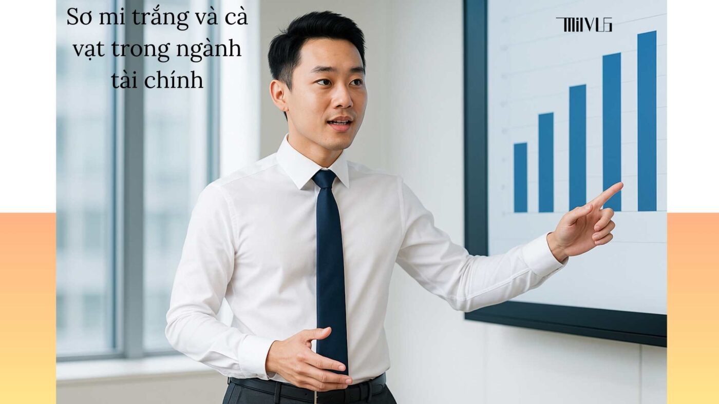Áo sơ mi trắng và cà vạt – phong cách chuẩn mực cho ngành tài chính