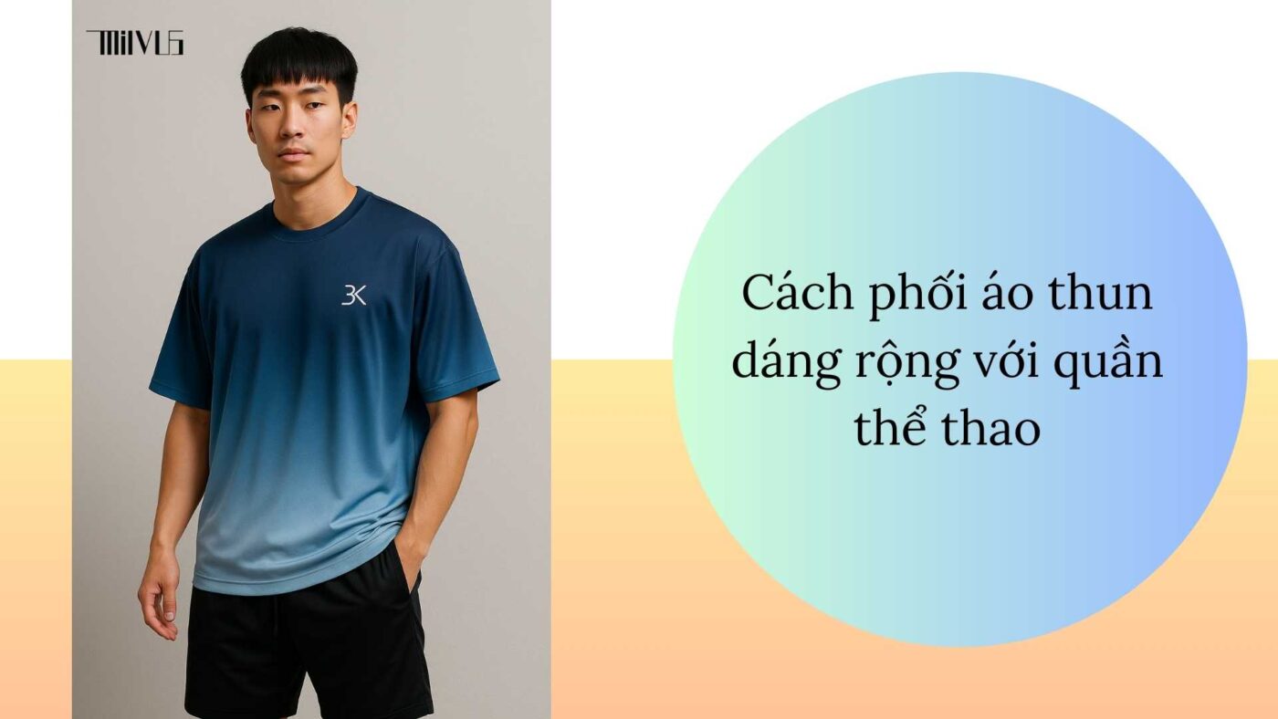Áo thun thể thao cho người thích dáng áo rộng ngang