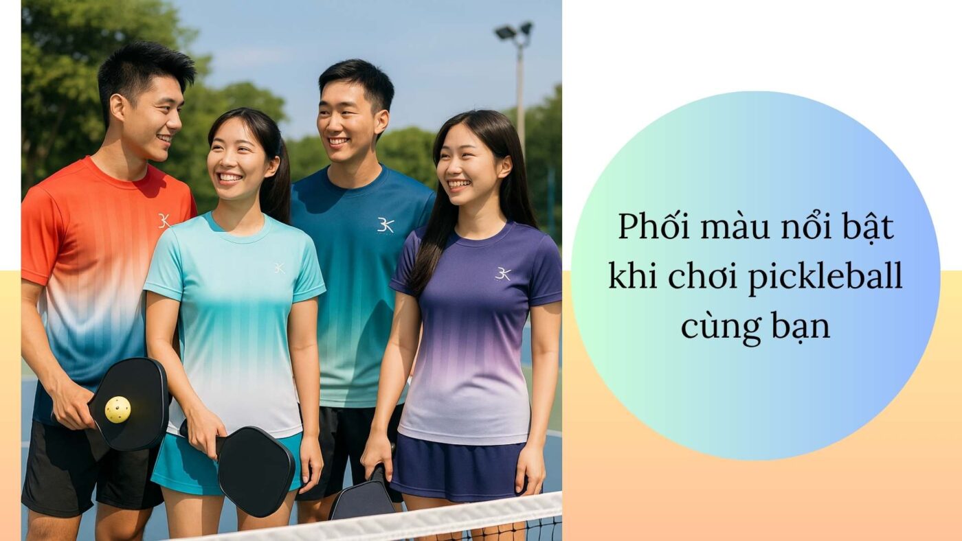 Quần áo pickleball cho nhóm bạn trẻ đi chơi cuối tuần