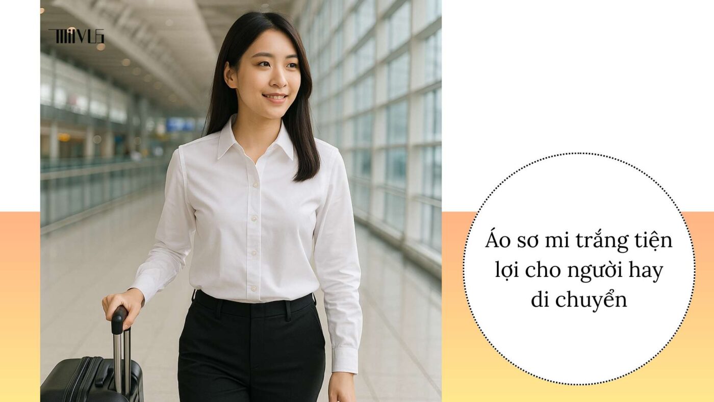 Áo sơ mi trắng cho người ghét vải dễ bám bụi – tiện lợi khi đi công tác, du lịch