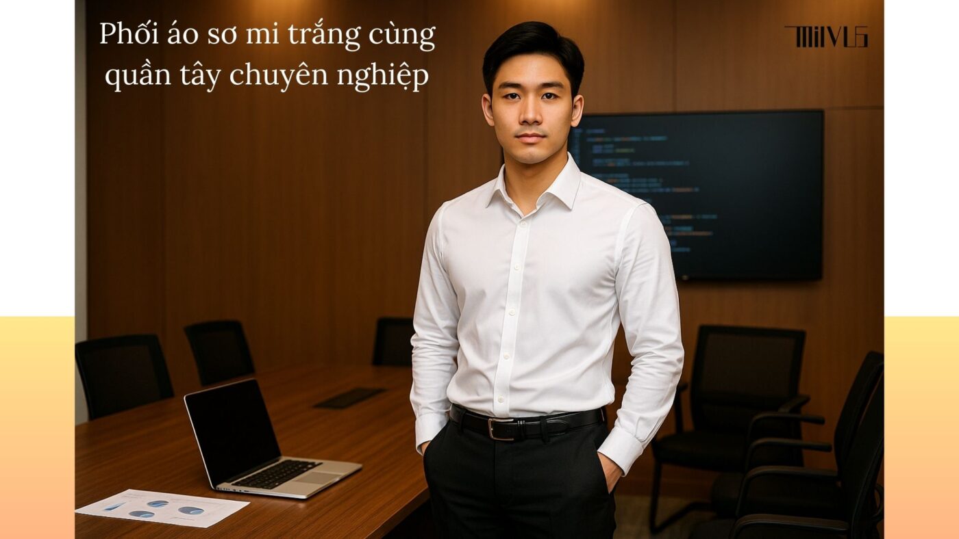 Áo sơ mi trắng cho nhân viên IT