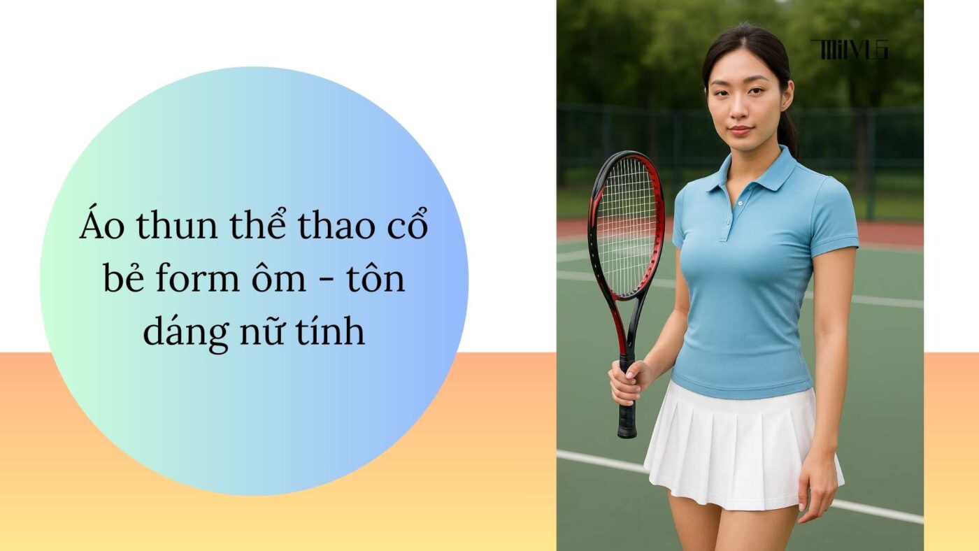 Áo thun thể thao cho người thích cổ bẻ – form ôm tôn dáng nữ tính.