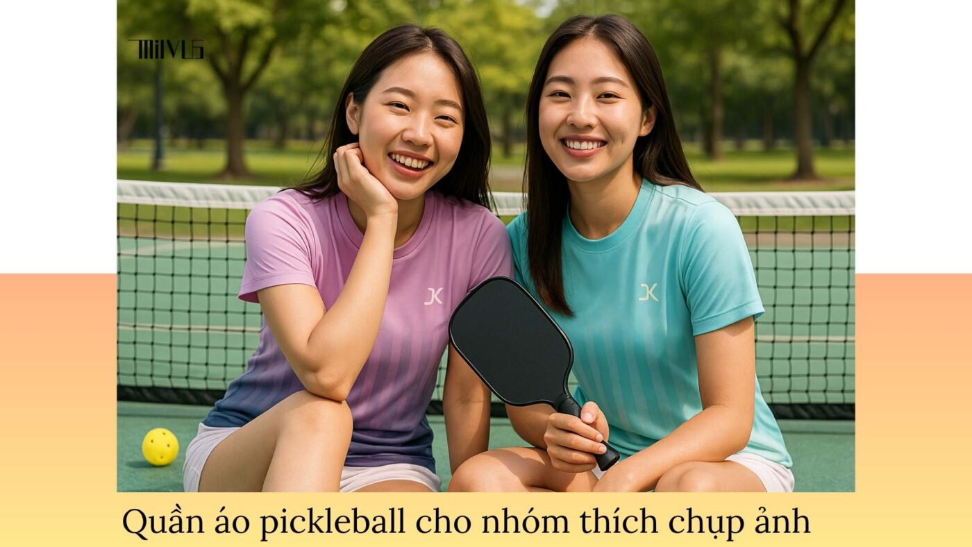 Quần áo pickleball cho nhóm bạn trẻ đi chơi cuối tuần