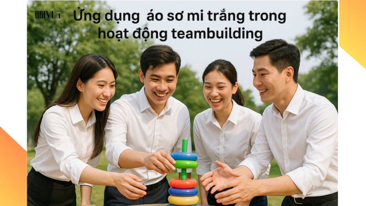 Áo sơ mi trắng công sở – đồng phục teambuilding gắn kết tập thể